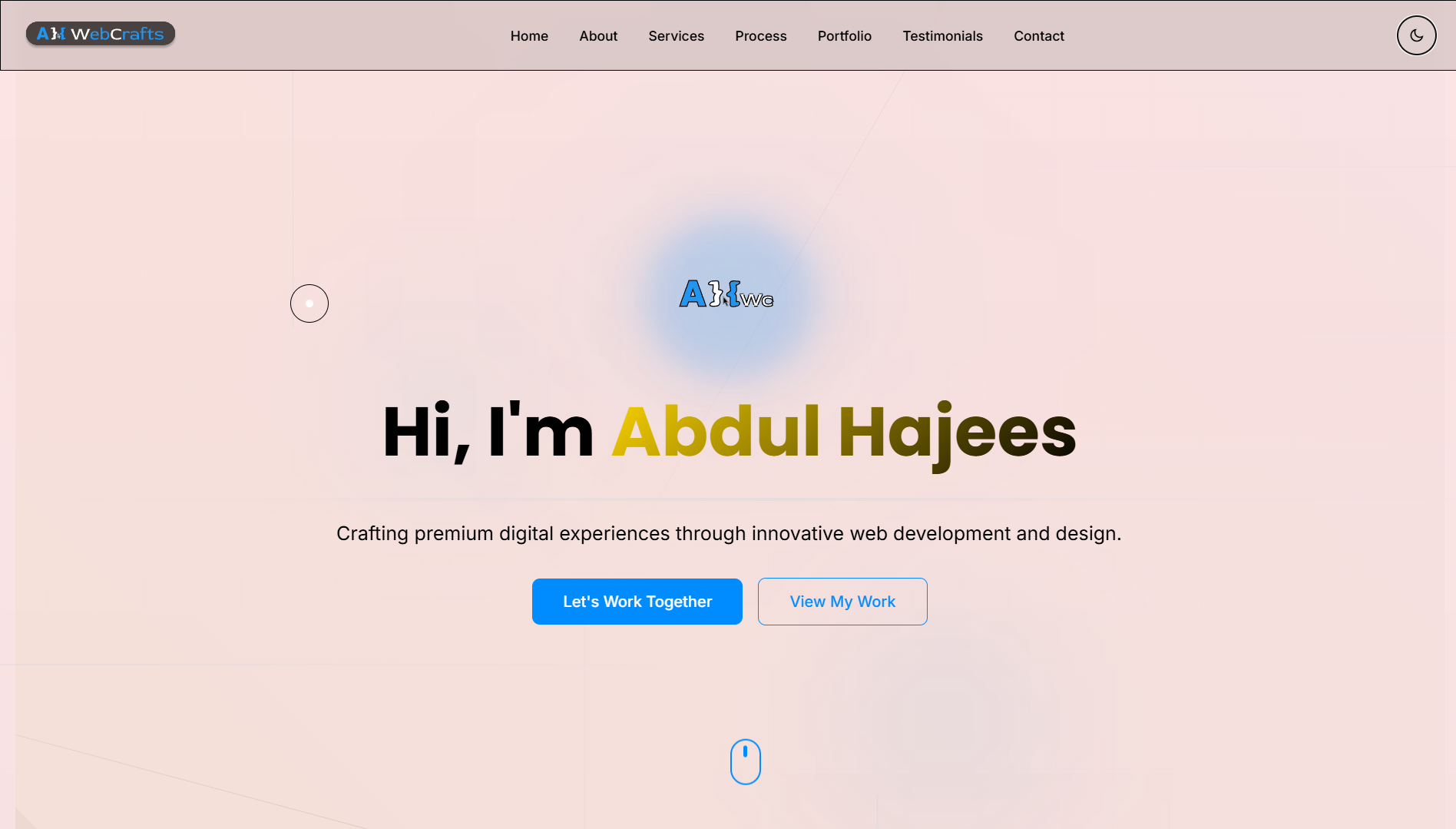 AH WebCrafts Landing Page